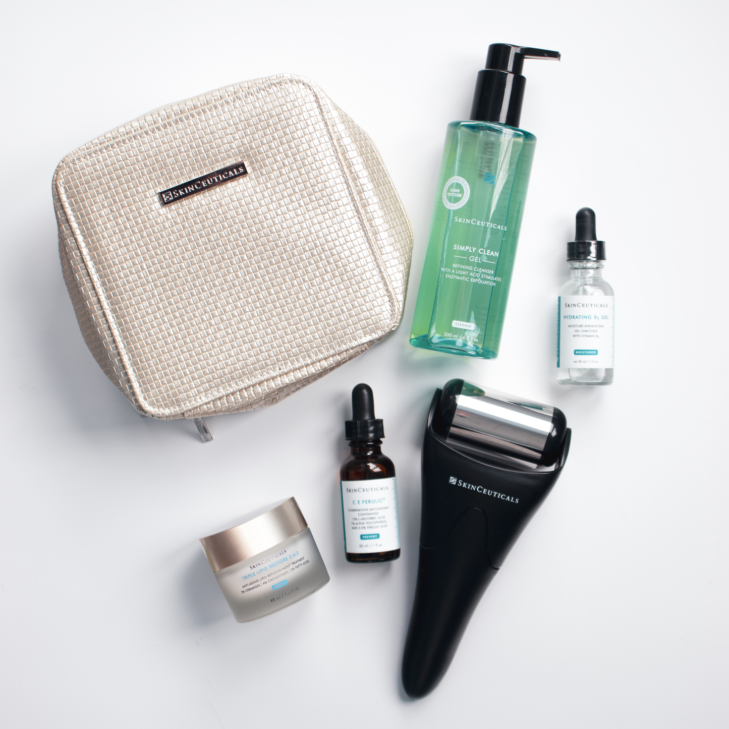 ultimate gift set showing the amount of skinceuticals products included along with the two free gifts